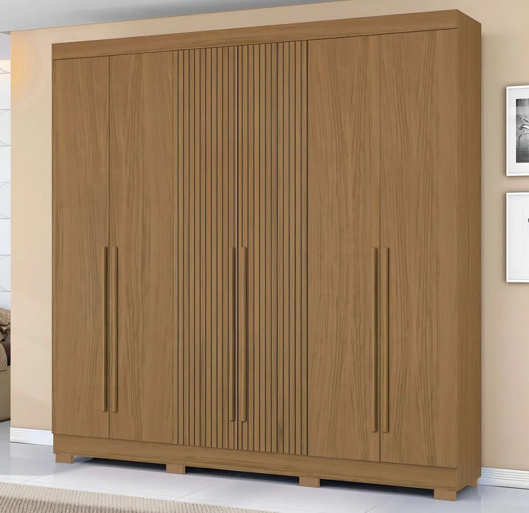 Guarda Roupas Casal 6 Portas Atacama Marrom