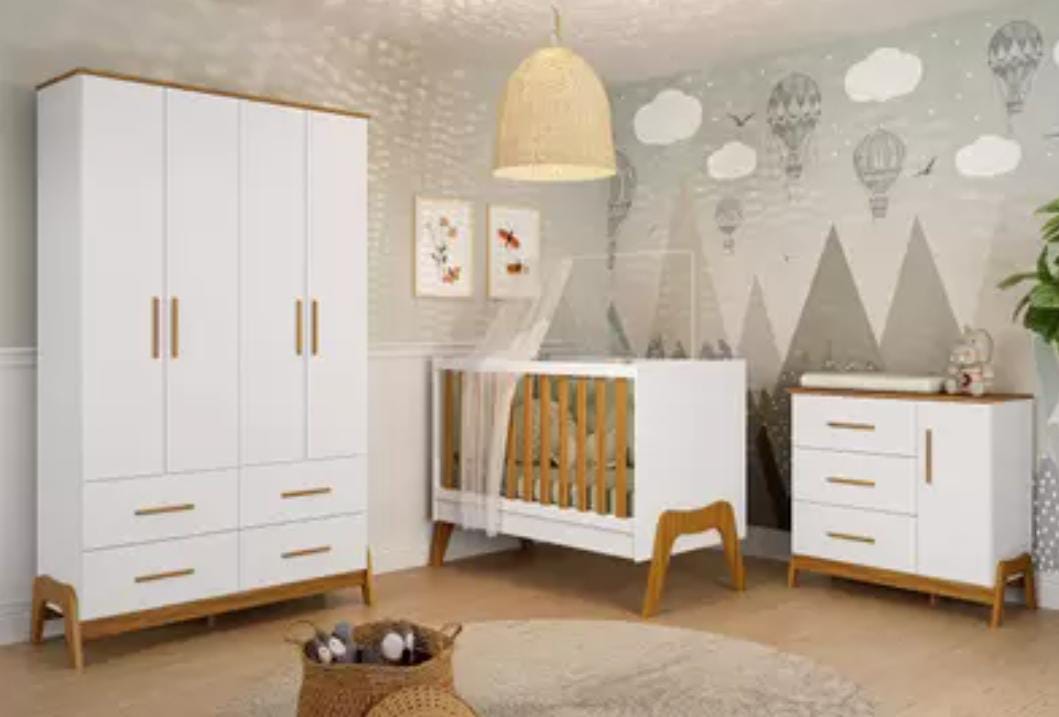 Conjunto Quarto de Bebê Completo Gutti Retrô