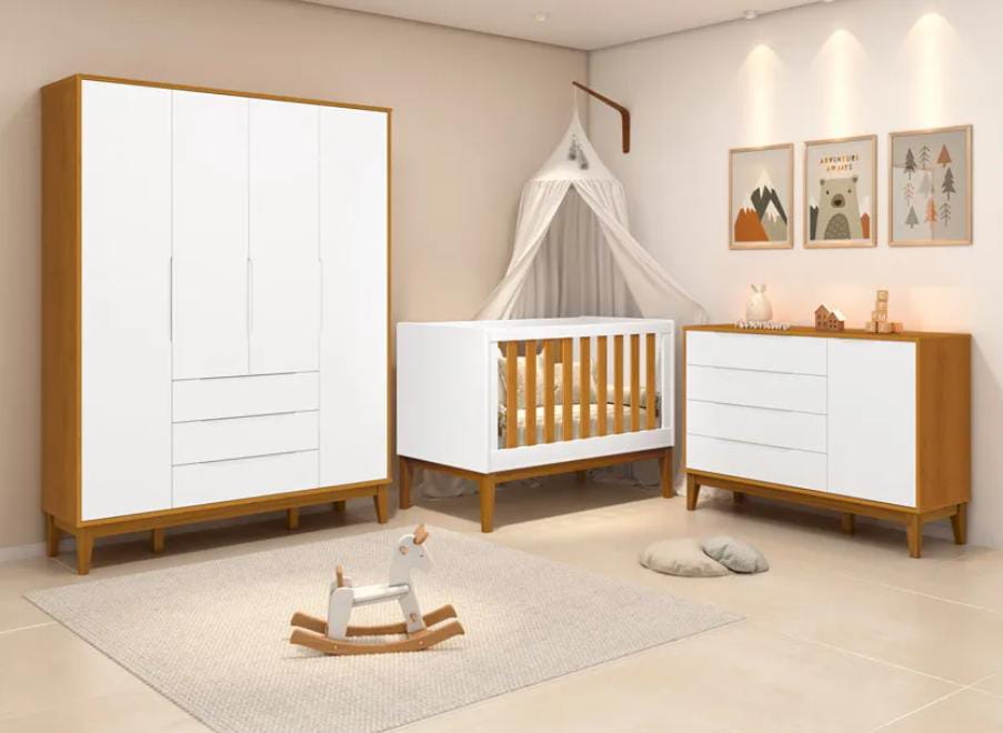 Conjunto Quarto de Bebê Completo Elfe Classic Savana