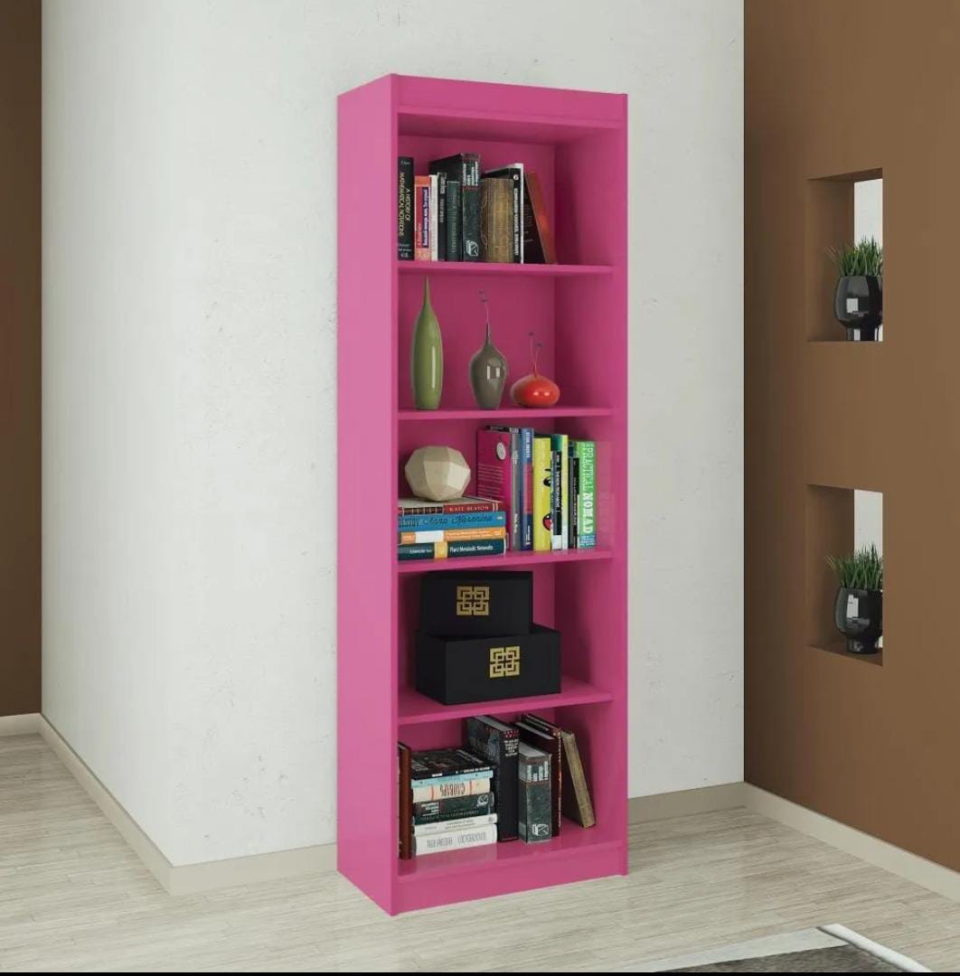 Multiuso Livreiro Sapiranga 4 Prateleiras Rosa
